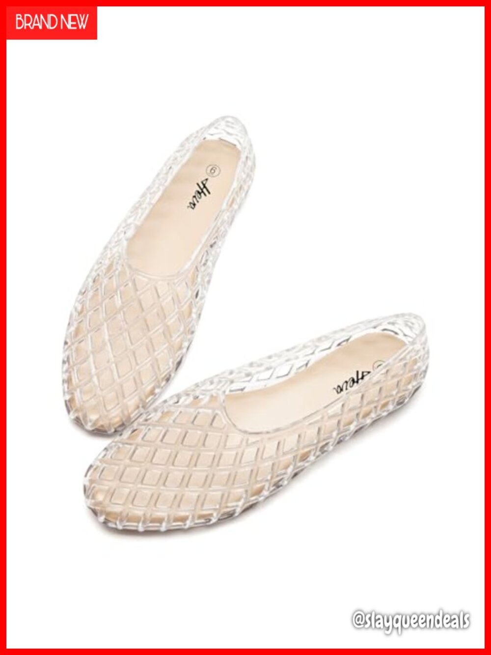 Women's Jelly Mesh Flats Slip On Non-Slip Beach Sandals